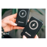 VERBATIM Powerbanka Charge ‘n‘ Go, Magnetická, 5000 mAh, USB-C, Černá