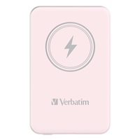 VERBATIM Powerbanka Charge 'n' Go, Magnetická, 5000 mAh, USB-C, Růžová