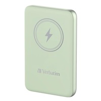 VERBATIM Powerbanka Charge ‘n‘ Go, Magnetická, 10000 mAh, USB-C, Zelená