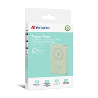 VERBATIM Powerbanka Charge ‘n‘ Go, Magnetická, 10000 mAh, USB-C, Zelená