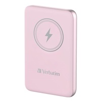 VERBATIM Powerbanka Charge ‘n‘ Go, Magnetická, 10000 mAh, USB-C, Růžová