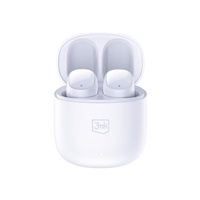 3mk bezdrátová stereo sluchátka FlowBuds, nabíjecí pouzdro, bílá