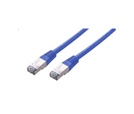 C-TECH kabel patchcord Cat5e, FTP, modrý, 1m