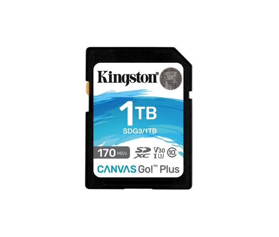 Kingston SDXC karta 1TB Canvas Go! Plus, R:170/W:90MB/s, Class 10, UHS-I, U3, V30