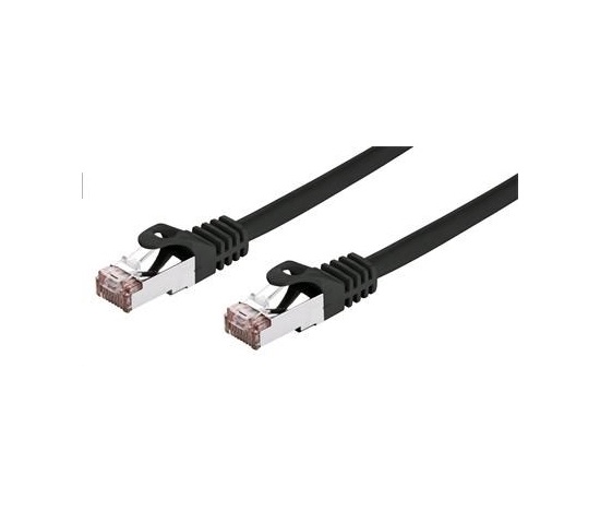C-TECH kabel patchcord Cat6, FTP, černý, 0,5m
