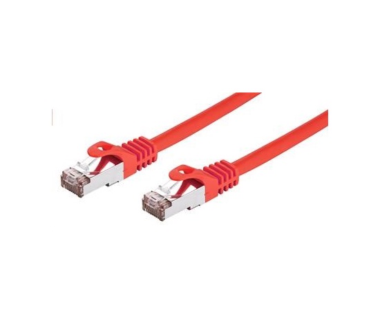 C-TECH kabel patchcord Cat6, FTP, červený, 1m