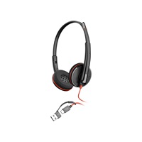 Poly Blackwire 3220 náhlavní souprava, USB-C/A adaptér, stereo