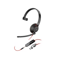 Poly Blackwire 5220 náhlavní souprava, 3.5 mm jack + USB-C/A adaptér, stereo