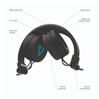 LAMAX Beat Blaze2 náhlavní sluchátka, USB-C - černá