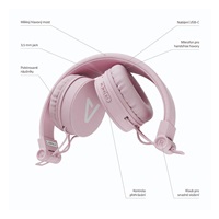 LAMAX Beat Blaze2 náhlavní sluchátka, USB-C - růžová