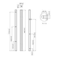 Vogel‘s Tyč ke stojanům Connect-it, 180 cm, hliník, černá