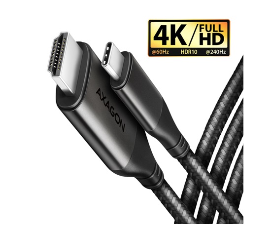 BAZAR AXAGON RVC-HI2MC, USB-C -> HDMI 2.0a redukce / kabel 1.8m, 4K/60Hz HDR10 - POŠKOZENÝ OBAL