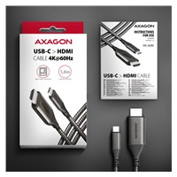 BAZAR AXAGON RVC-HI2MC, USB-C -> HDMI 2.0a redukce / kabel 1.8m, 4K/60Hz HDR10 - POŠKOZENÝ OBAL