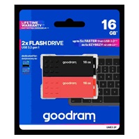 GOODRAM Flash Disk 2x16GB UME3, USB 3.0, oranžová, černá