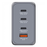 VERBATIM GaN Nabíječka do sítě GNC-200, 200W, 3x USB-C, 1x USB