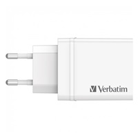 VERBATIM Univerzální adaptér nabíječka CHR-30EU2, 30W, 1x USB-C, 3x USB bílá