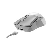 ASUS myš ROG GLADIUS III Wireless Aimpoint White (P711), RGB, Bluetooth, bílá