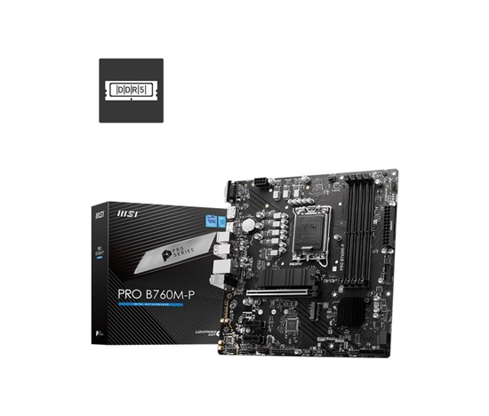 BAZAR - MSI MB Sc LGA1700 PRO B760M-P, Intel B760, 4xDDR5, 1xDP, 1xHDMI, 1xVGA, mATX - Po opravě (Bez příšlušenství)