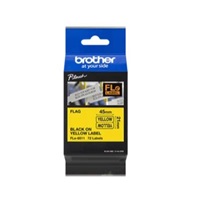 BROTHER FLe-6511 předřezané štítky - černá na žluté, 21 mm šířka