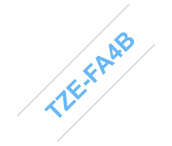 BROTHER Brother TZe-FA4 Textilní páska, modrá na bílé - šířka 18 mm