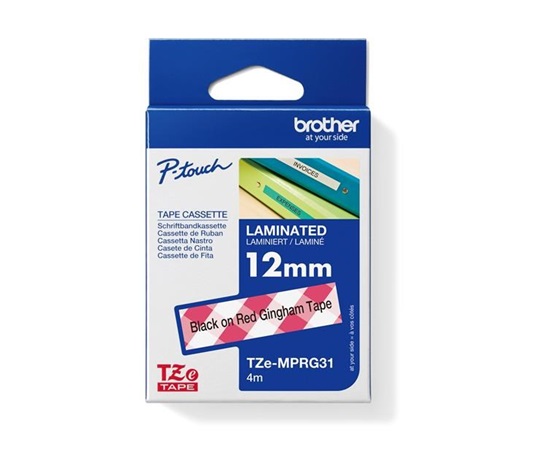 BROTHER Originální Brother TZe-MPRG31 - se vzorem červených kachliček, šířka 12 mm