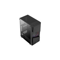 AEROCOOL skříň Menace Saturn FRGB ML G, Mid tower, 2x USB 3.0, 2x audio, 1x 120mm FRGB Fan, bez zdroje