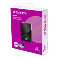 ADATA Externí SSD 4TB SE920, USB 4 Type-C, R:3800/W:3700MB/s, černá