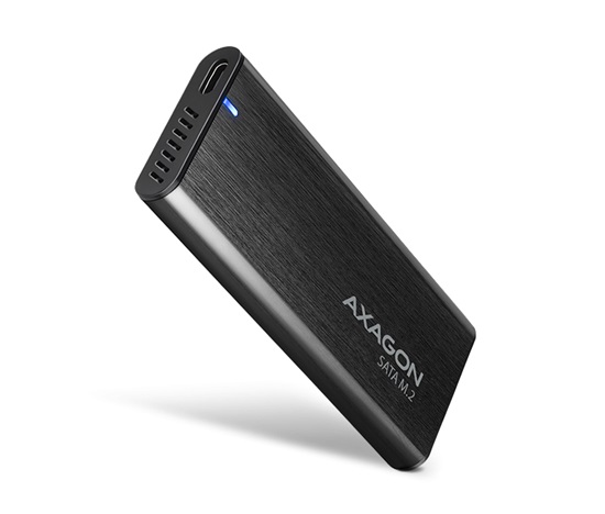 BAZAR - AXAGON EEM2-SBC, USB-C 3.2 Gen 2 - M.2 SATA SSD kovový RAW box, bezšroubkový - Po opravě (Komplet)
