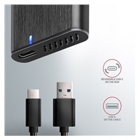 BAZAR - AXAGON EEM2-SBC, USB-C 3.2 Gen 2 - M.2 SATA SSD kovový RAW box, bezšroubkový - Po opravě (Komplet)