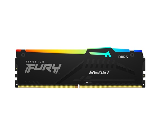 KINGSTON DIMM DDR5 32GB 6000MT/s CL30 Non-ECC FURY Beast RGB XMP, Černá