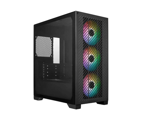 Cooler Master case Elite 301, mini-ITX, 3x 120mm ARGB Fan, bez zdroje, černá