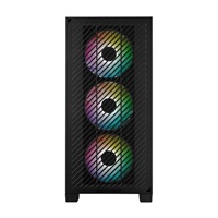Cooler Master case Elite 301, mATX, Průhledná bočnice, 3x 120mm ARGB Fan, Černá