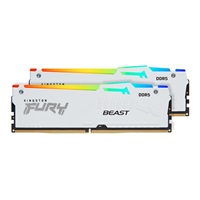 KINGSTON DIMM DDR5 64GB (Kit of 2) 6400MT/s CL32 Non-ECC FURY Beast RGB XMP, Bílá