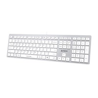 A4tech Klávesnice FX50, kancelářská klávesnice, membránová, bezdrátová, CZ/SK, Bílá