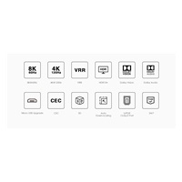 PremiumCord HDMI 2.1 splitter 1-2 porty, 8K@60hz, 4K@120Hz, 1080p, HDR+