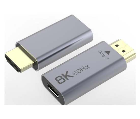 PremiumCord Adaptér USB-C na HDMI rozlišení obrazu 8K@60Hz,4K@144Hz Hliník