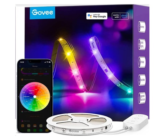 BAZAR - Govee RGBIC Basic Wi-Fi + Bluetooth LED Strip Lights (10 Meter) - Poškozený obal (Komplet)