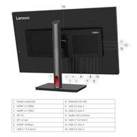 LENOVO LCD P27pz-30 - 27",IPS,matný,16:9,3840x2160,650cd,4ms/6ms,1000:1,USB-C,RJ45,HDMI,,DP,VESA,Pivot