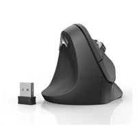 BAZAR-Hama vertikální ergonomická bezdrátová myš EMW-500L, pro leváky, černá - Poškozený obal (komplet )