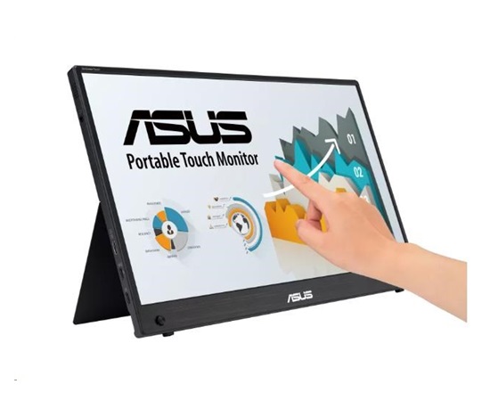 ASUS LCD 15.6" MB16AMTR ZenScreen Touch 1920x1080 IPS Built-in Battery Mini-HDMI Compatible with Laptops, Smartphones