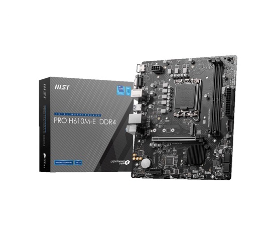 BAZAR - MSI MB Sc LGA1700 PRO H610M-E DDR4, Intel H610, 2xDDR4, 1xHDMI, 1xVGA, mATX - Po opravě (Bez příšlušenství)