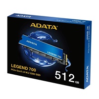 ADATA SSD 512GB LEGEND 700, PCIe Gen3 x4, M.2 2280, (R:2000/ W:1600MB/s)
