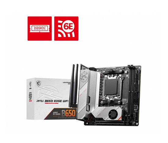 BAZAR - MSI MB Sc AM5 MPG B650I EDGE WIFI, AMD B650, 2xDDR5, 1xHDMI, WI-FI, mini-ITX - Po opravě (Bez příšlušenství)