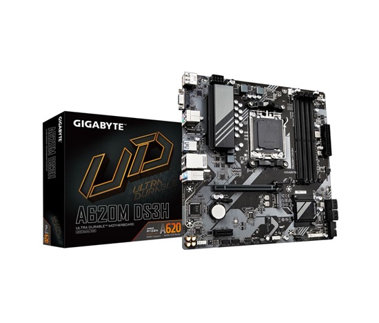 BAZAR - GIGABYTE MB Sc AM5 A620M DS3H, AMD A620, 4xDDR5, 1xDP, 1xHDMI, 1xD-Sub - Po opravě (Bez příšlušenství)