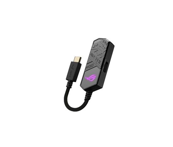 ASUS adaptér ROG CLAVIS adaptér na sluchátka, USB-C na 3.5mm Jack, ARGB