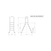 CF bazénové schůdky 122 cm - nerezová ocel