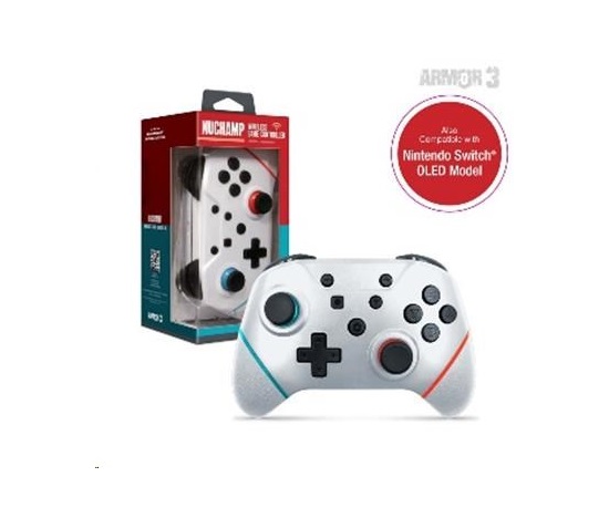 Armor3 NuChamp Wireless Controller for Nintendo Switch (White)