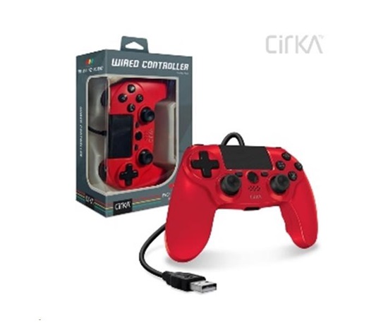 Cirka NuForce Wired Game Controller for PS4/PC/Mac (Red)