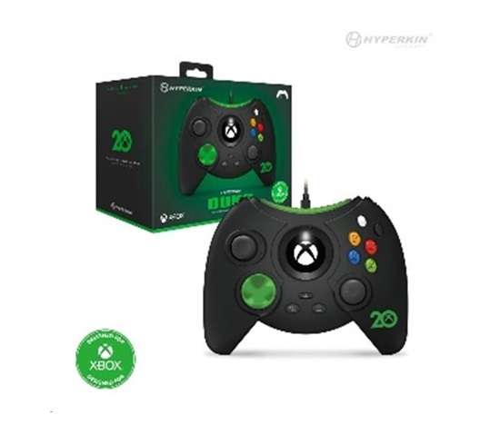 Hyperkin Duke Wired Controller for Xbox Series|One/Win 11|10 (Xbox 20th Black) Licensed by Xbox