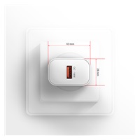 AXAGON ACU-QC18W, nabíječka do sítě 18W, 1x port USB-A, QC3.0/AFC/Apple, bílá